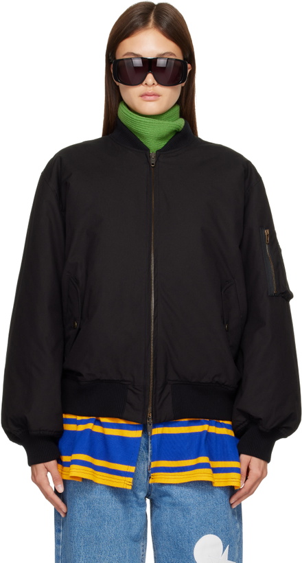 Photo: Stefan Cooke Black Rugby Skirt MA-1 Bomber Jacket