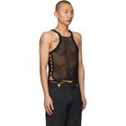 Dion Lee Black Chain Crochet Tank Top