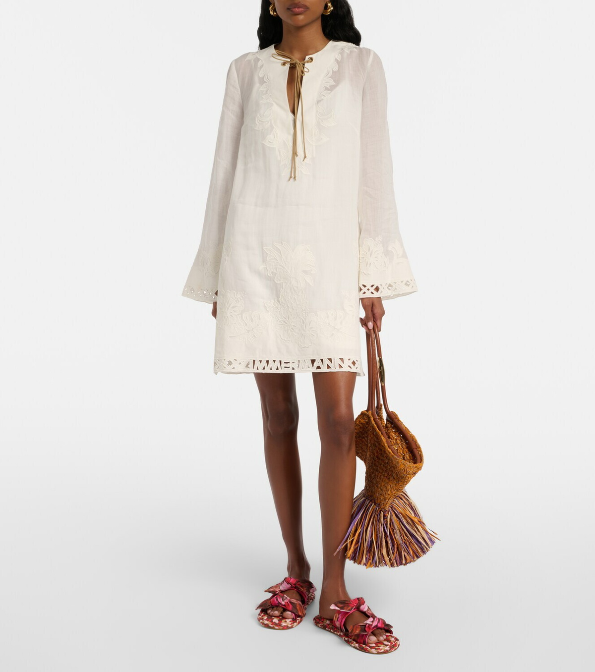 Zimmermann Carousel printed espadrille slides