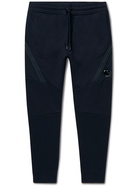 C.P. Company - Tapered Cotton-Jersey Track Pants - Blue