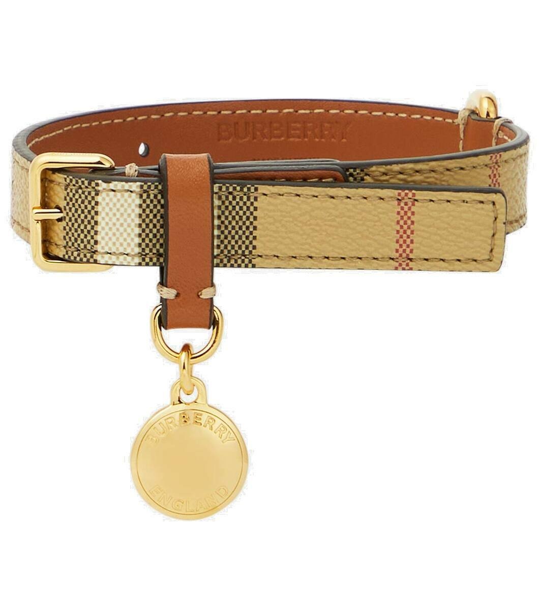 Photo: Burberry Burberry Check faux leather dog collar
