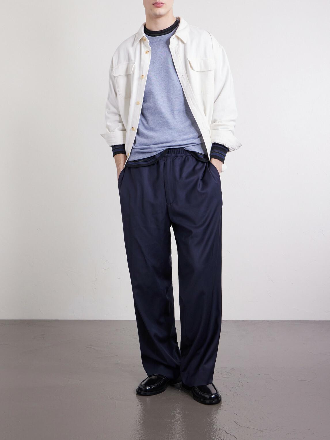 Altea - Maglia Cotton and Cashmere-Blend T-Shirt - Blue