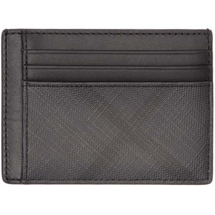 Photo: Burberry Black and Grey London Check Card Holder 