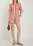 Isabel Marant étoile Gelva Striped Cotton Shirt Beige