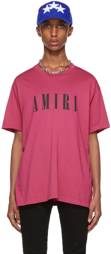 Photo: AMIRI Pink Core Logo T-Shirt
