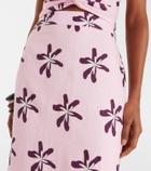Cala de la Cruz Magda floral linen maxi skirt