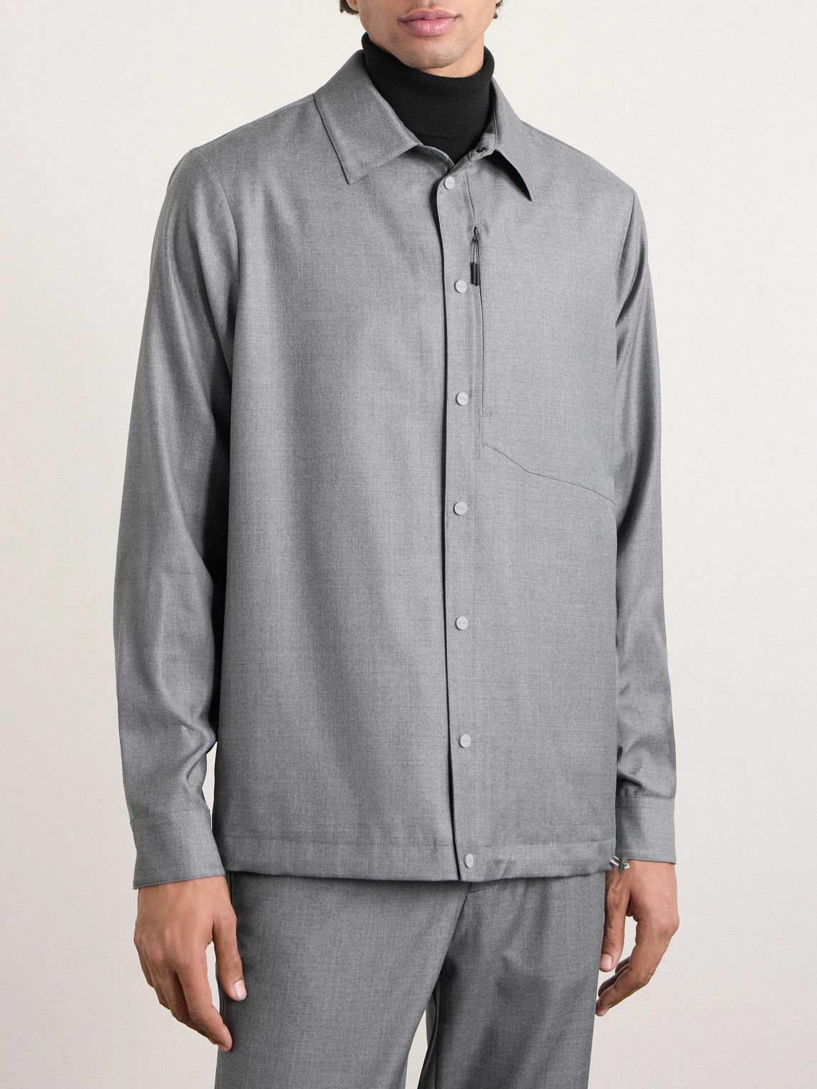 SEASE - New Gate Virgin Wool Shirt - Gray
