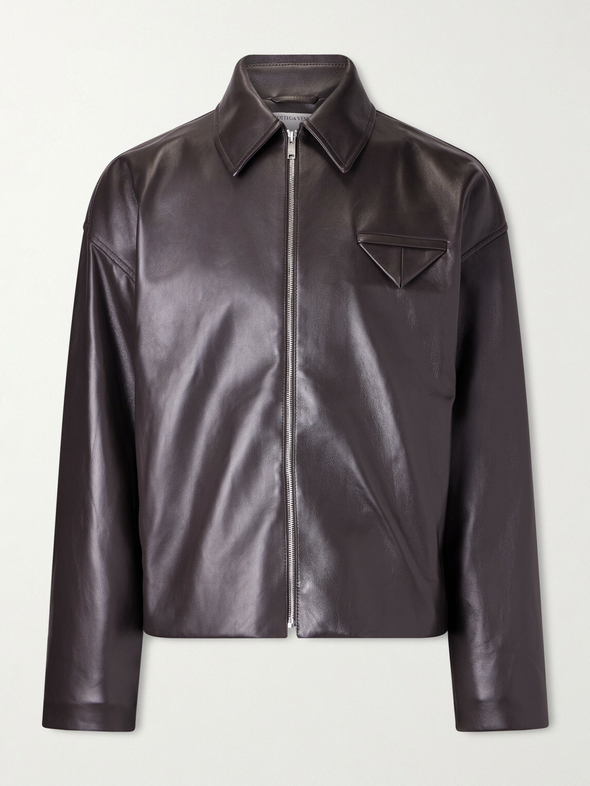 Bottega Veneta - Leather Blouson Jacket - Brown