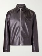 Bottega Veneta - Leather Blouson Jacket - Brown