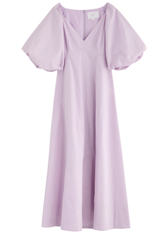 Photo: Clea Henderson Panelled Cotton-poplin Maxi Dress Lilac