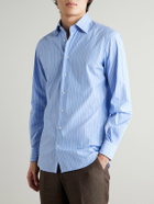 Husbands - Striped Supima Cotton-Poplin Shirt - Blue