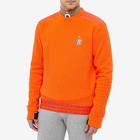 Moncler Grenoble Men's Nylon Fleece Sweat in Orange