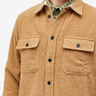 Norse Projects Men's Silas Textured Cotton Wool Overshirt in Camel