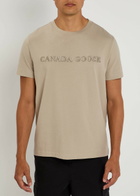 Canada Goose Emersen Logo-embroidered Cotton T-shirt Beige
