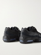 NIKE - Air Max 95 Essential Leather- and Suede-Trimmed Mesh Sneakers - Black