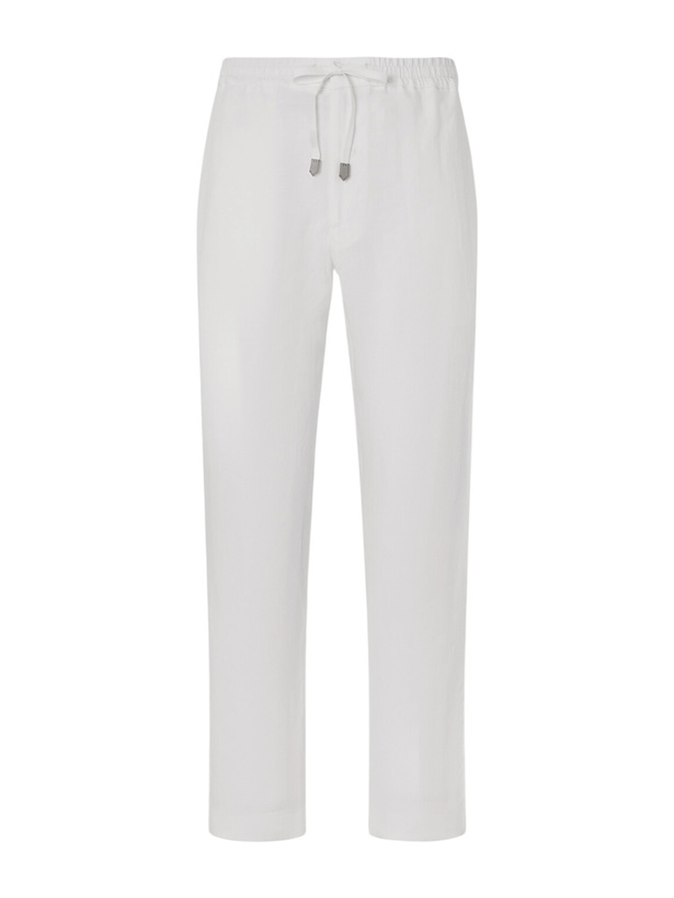 Photo: Canali - Straight-Leg Linen Trousers - White