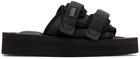 Suicoke Black MOTO-VPO Sandals