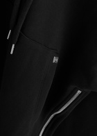 Helmut Lang Mega Zip Hooded Cotton Sweatshirt Black