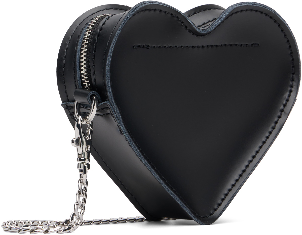 Dr. Martens Black Mini Heart Shaped Kiev & Patent Leather Bag