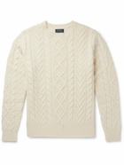 Polo Ralph Lauren - Cable-Knit Wool and Cashmere-Blend Sweater - Neutrals