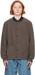 stein Brown Gradation Pleats Cardigan