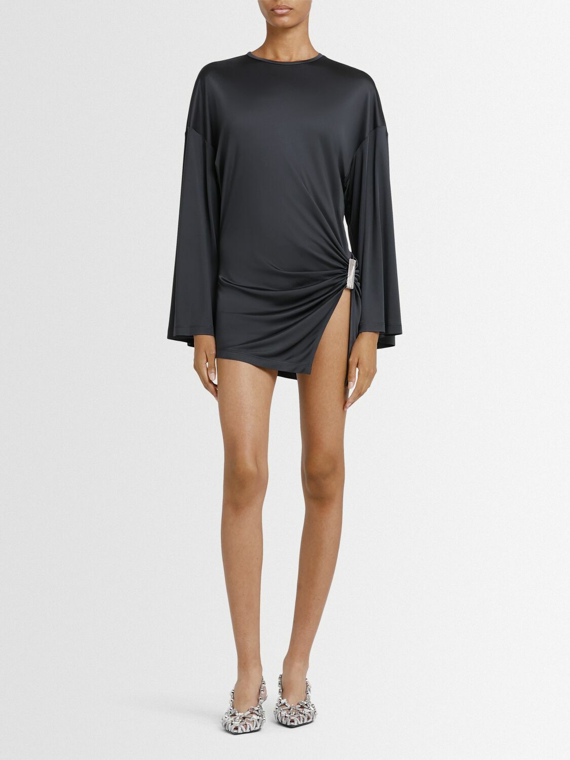christopher esber asymmetric lace mini dress Christopher Esber Salacia Wire Ruched Mini Dress
