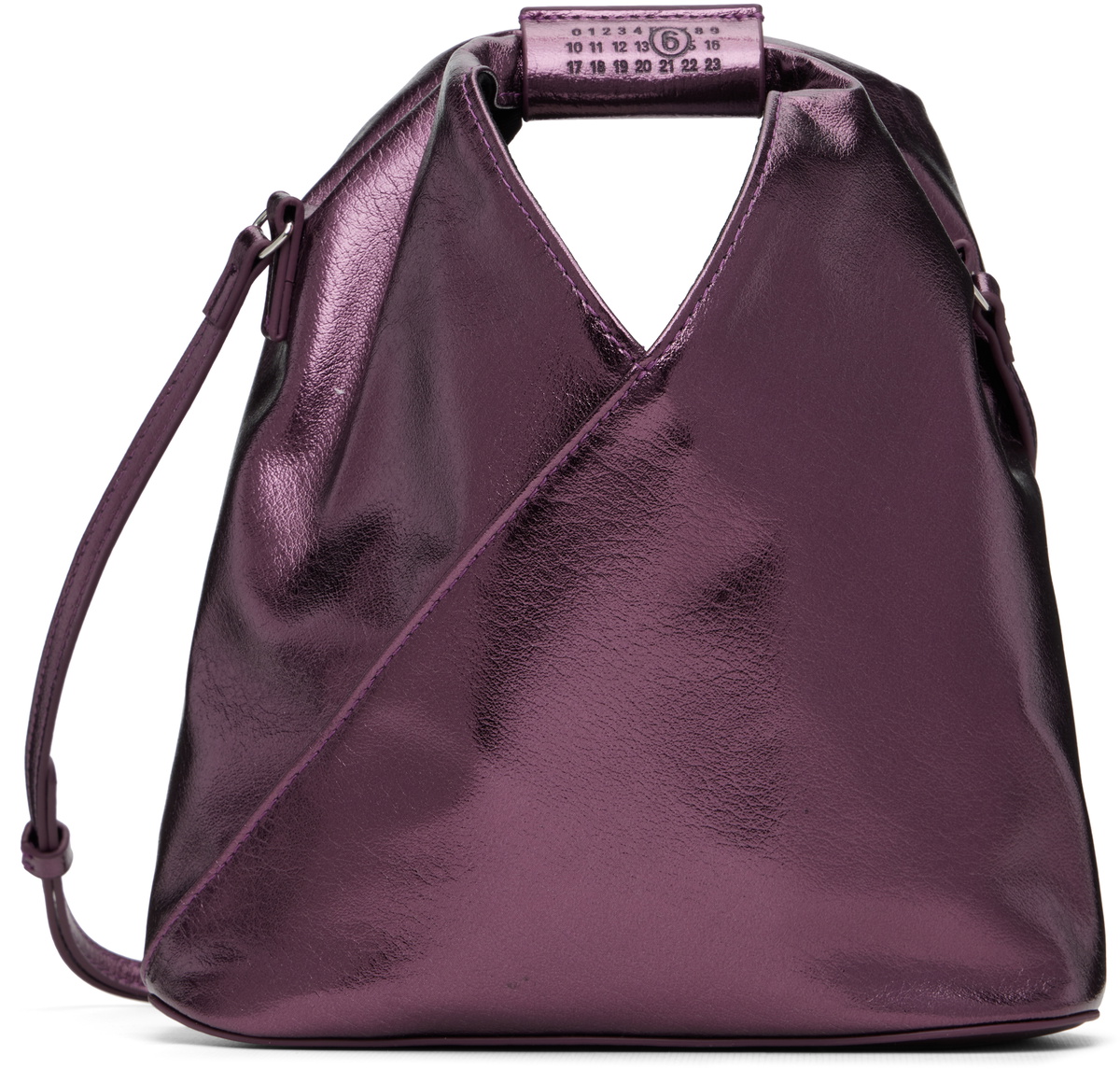 MM6 Maison Margiela Brown Numeric Top Handle Mini Bag MM6 Maison