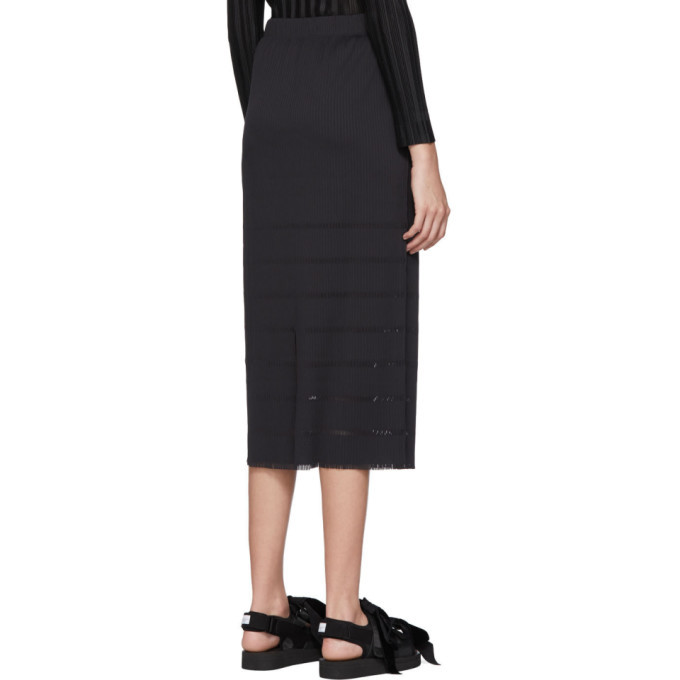 Pleats Please Issey Miyake Black A-POC Basics Skirt