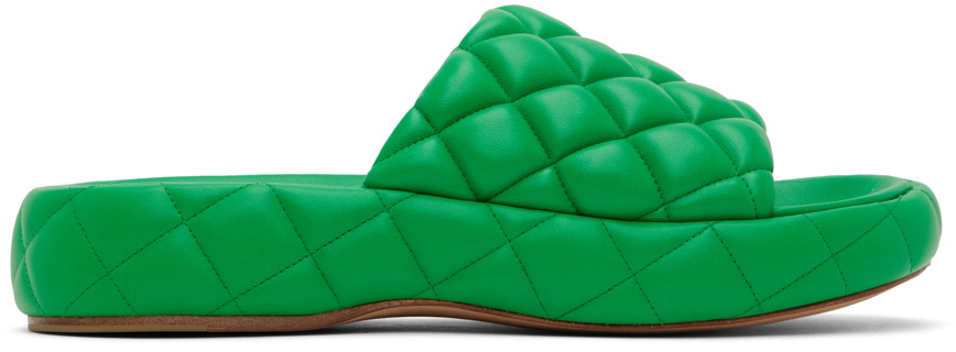 Bottega Veneta Green Padded Sandals Bottega Veneta