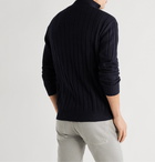 Loro Piana - Baby Cashmere and Silk-Blend Half-Zip Sweater - Blue