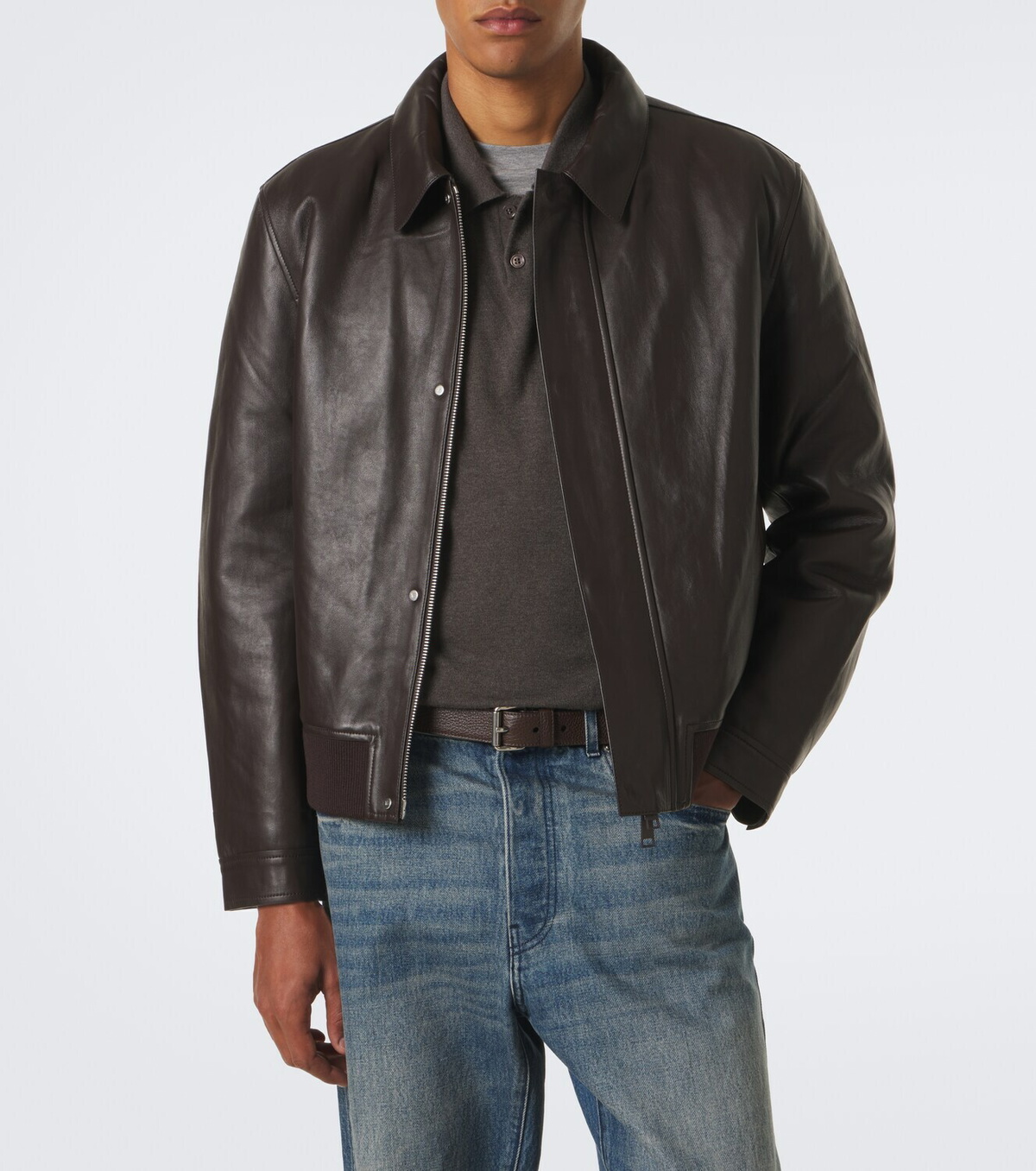 Yves Salomon Leather blouson jacket