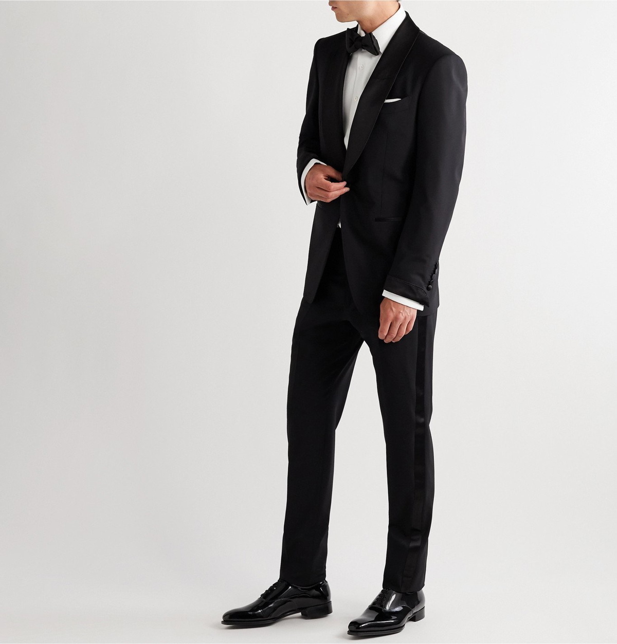 Shelton mid-rise wool-blend slim pants in black - Tom Ford | Mytheresa