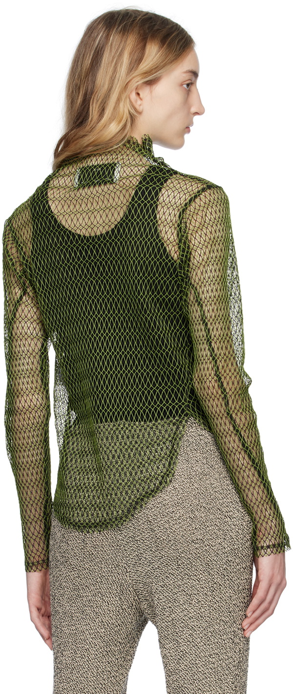 Song for the Mute Green & Black Twisted Turtleneck