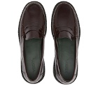 Vinnys Men's VINNY's Yardee Moccasin Loafer in Brown Polido Leather
