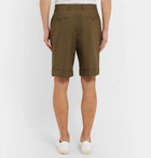 Officine Generale - Cotton-Poplin Shorts - Men - Green