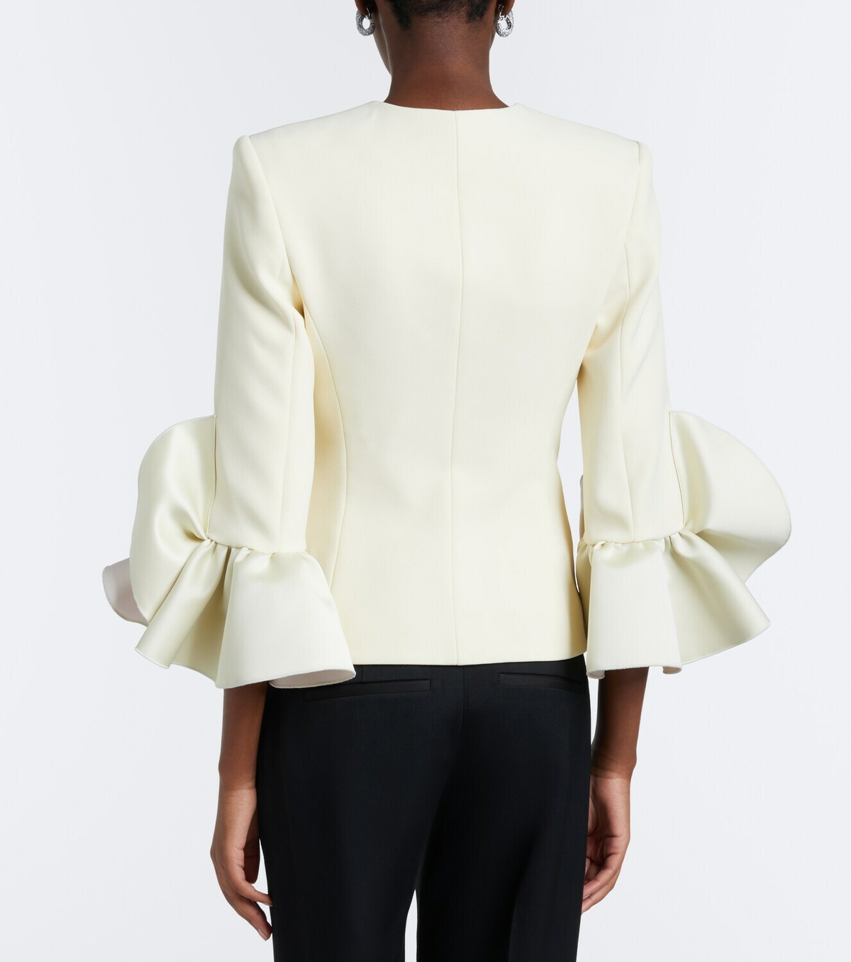 Safiyaa Omona duchesse-trimmed crêpe blazer