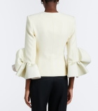 Safiyaa Omona duchesse-trimmed crêpe blazer
