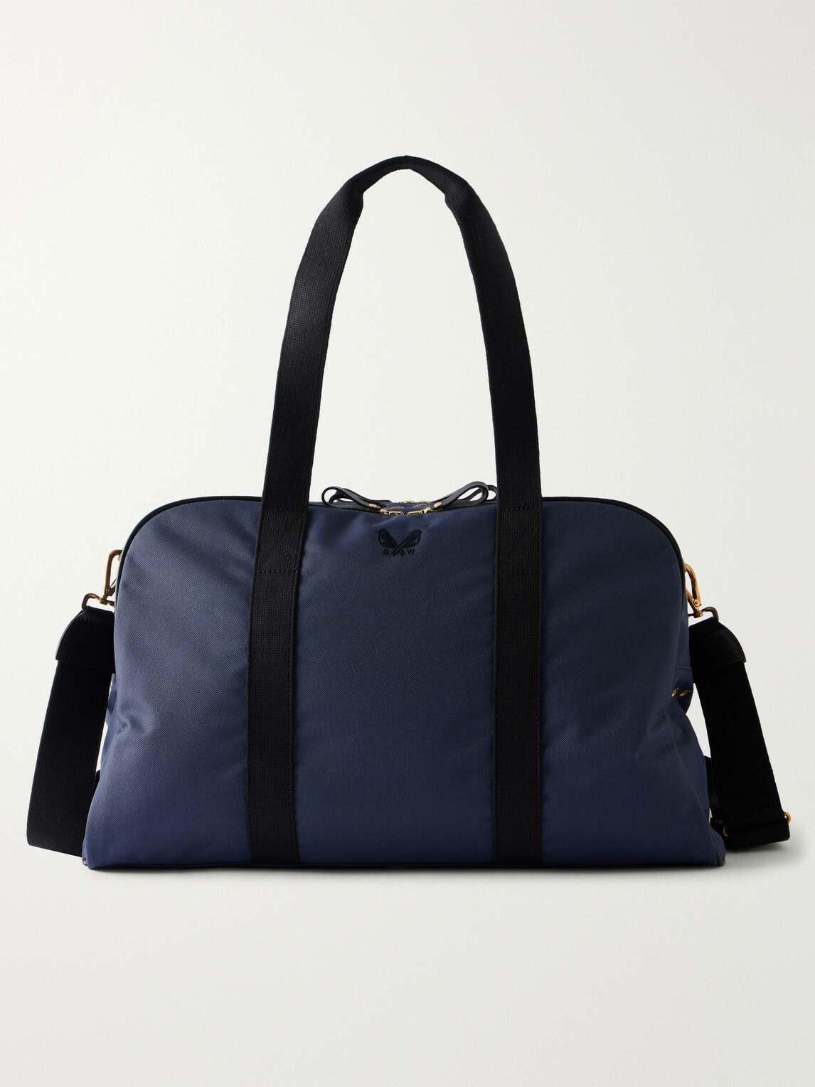 Bennett Winch - Sport Holdall Leather-Trimmed Cotton-Canvas Weekend Bag - Blue