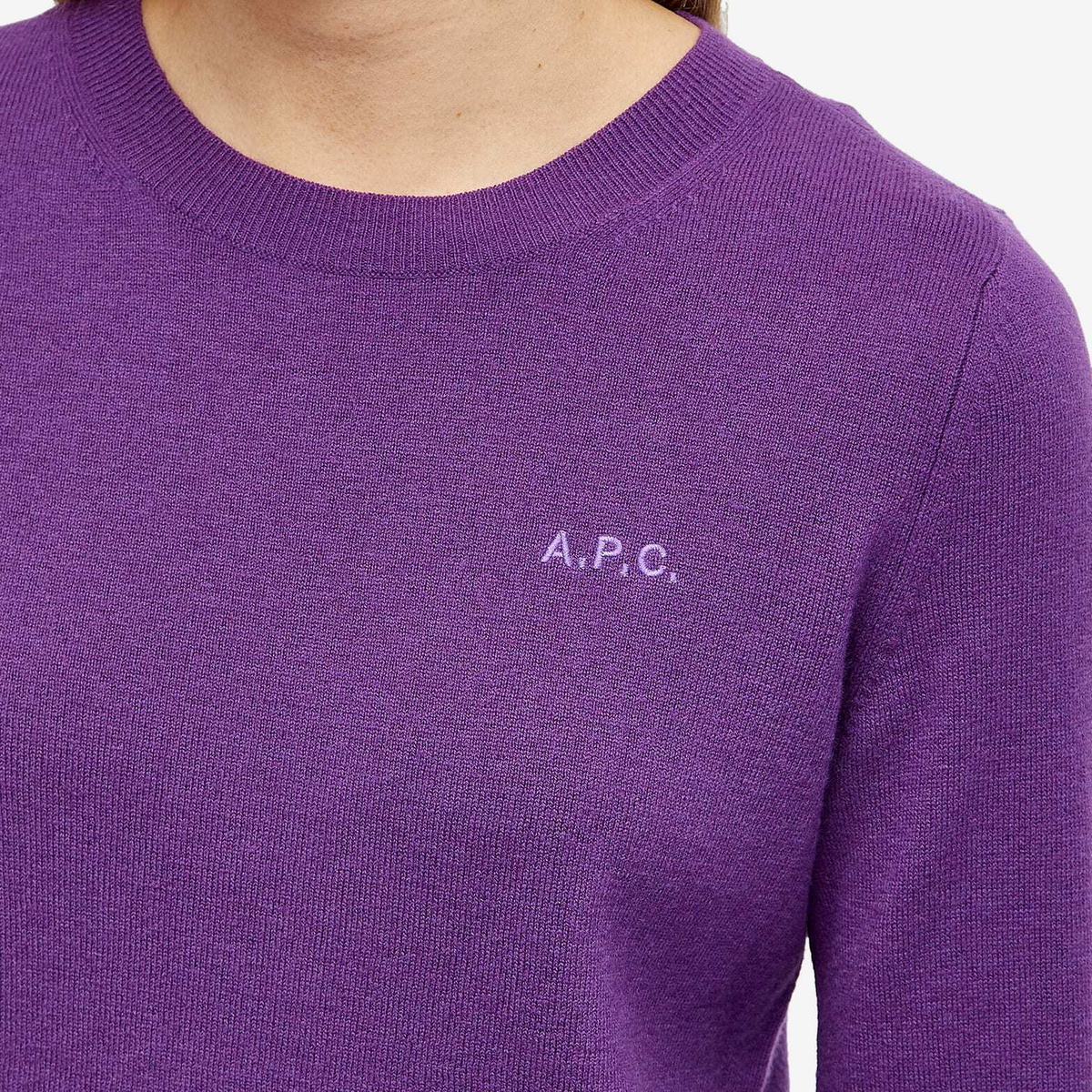 A.P.C. Women's Nina Logo Knit Pullover in Purple A.P.C.