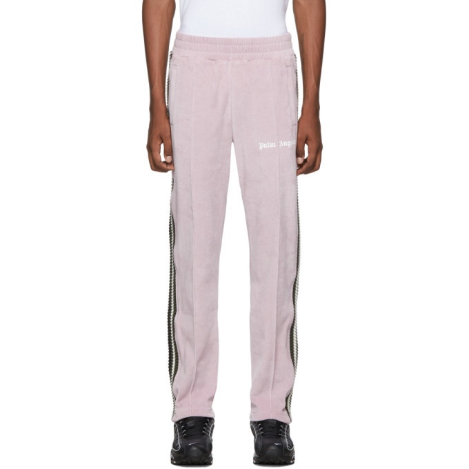 Photo: Palm Angels Pink Chenille Track Pants