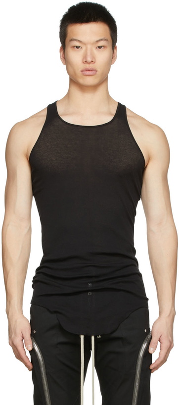 Photo: Rick Owens Black Basic Rib Tank Top