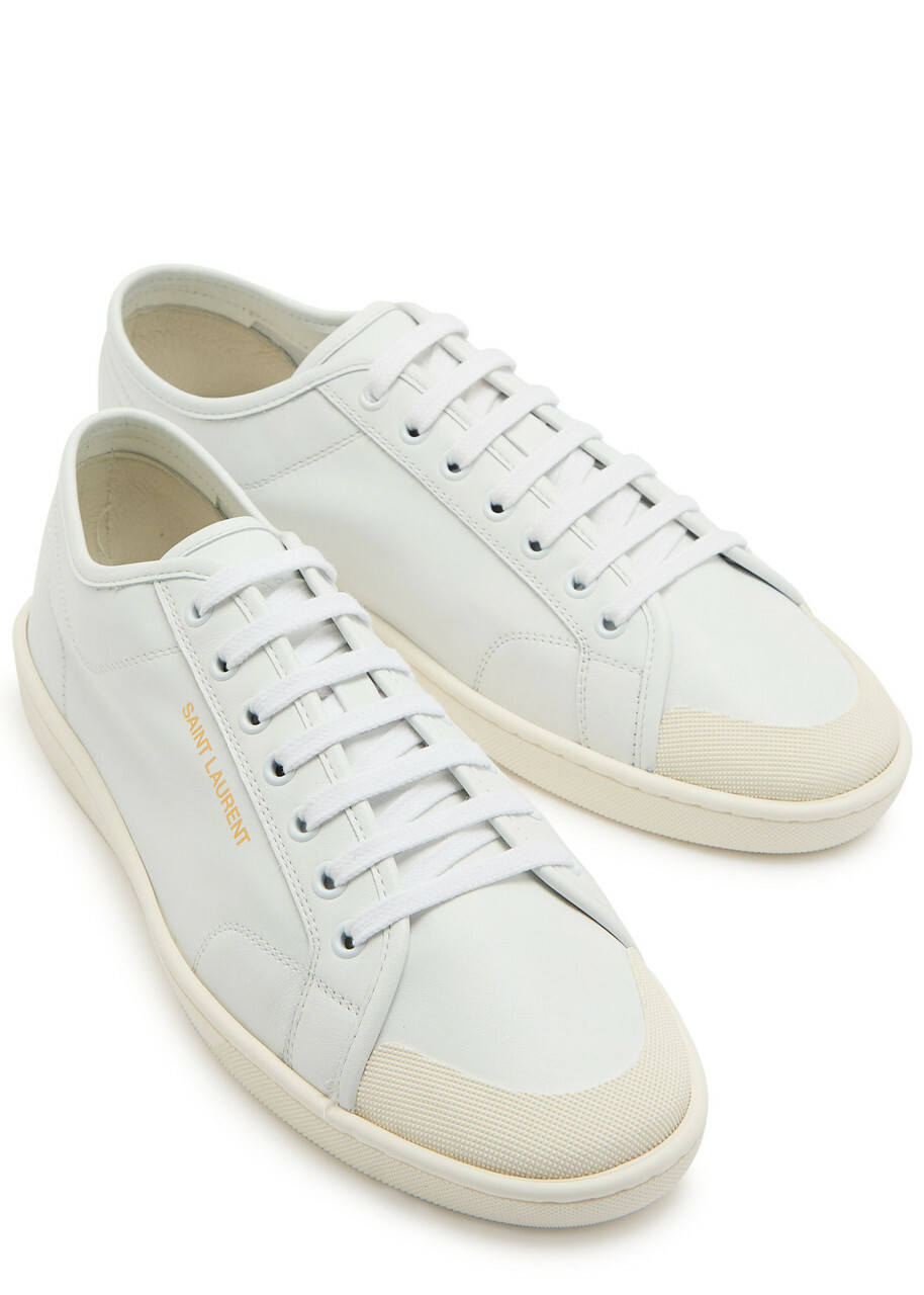 Saint Laurent Gym Leather Sneakers White