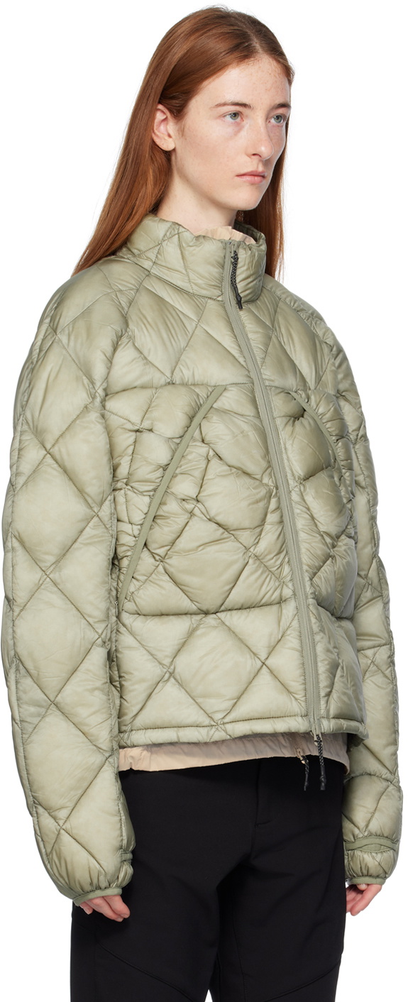 ROA Green Diamond-Quilted Down Jacket ROA