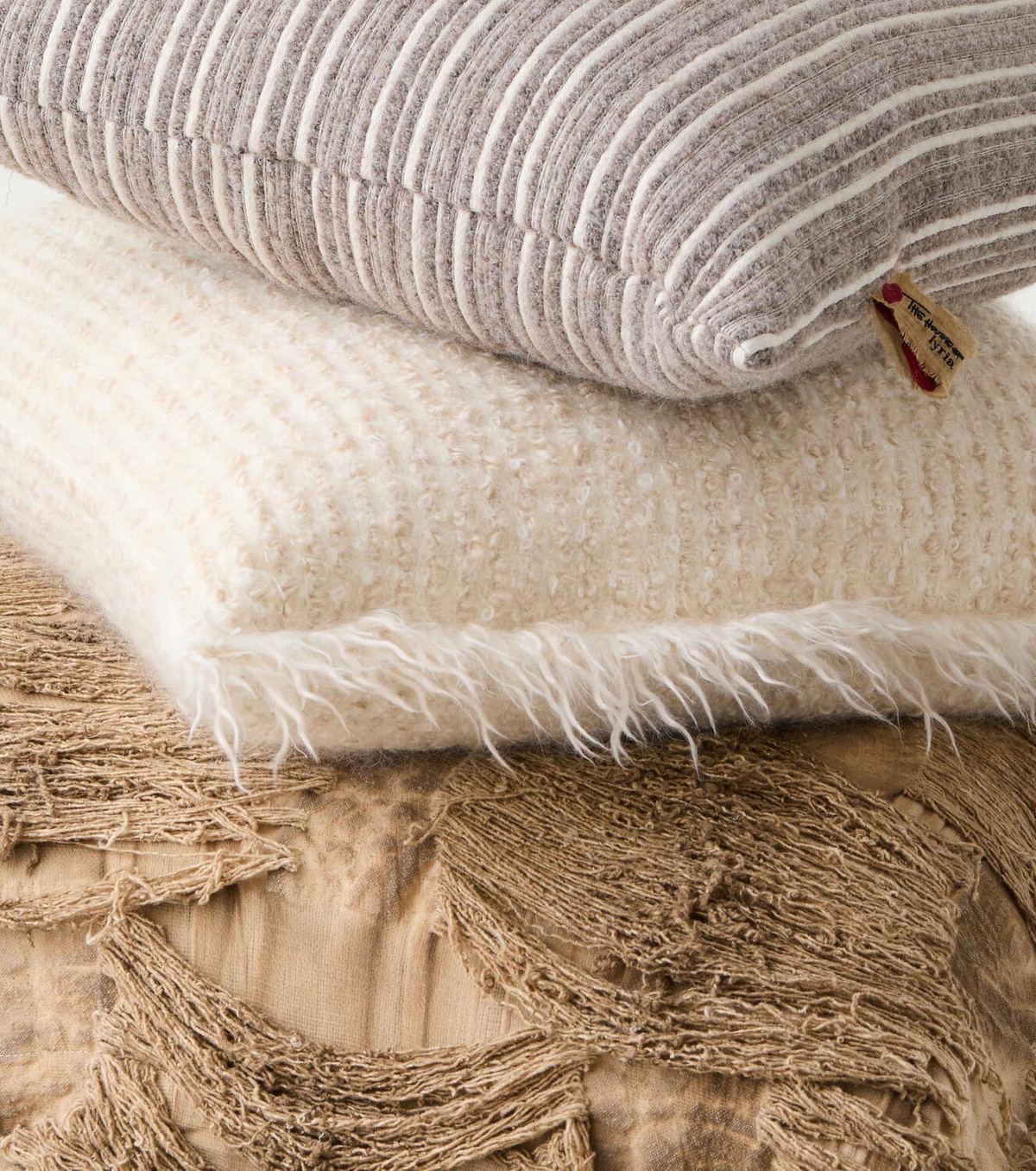 The House of Lyria Bolma wool and cotton pillow