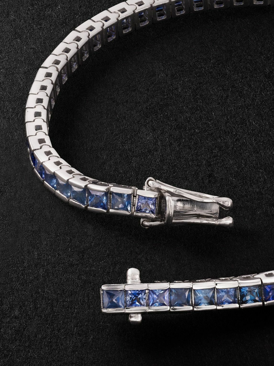 42 Suns - 14-Karat White Gold Sapphire Bracelet - Silver