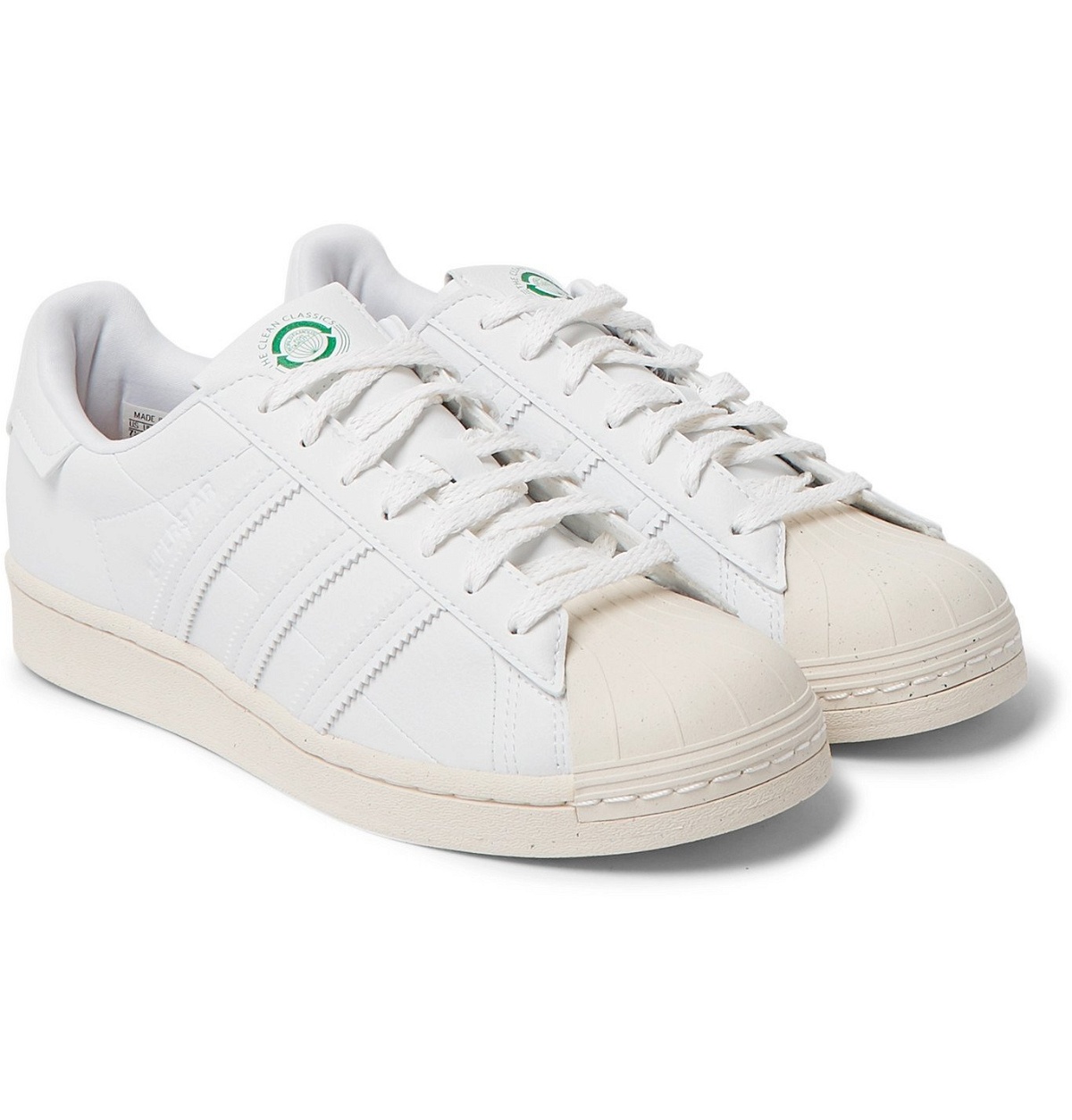 adidas Originals - Clean Classics Superstar Vegan Leather Sneakers - White adidas  Originals by Alexander Wang