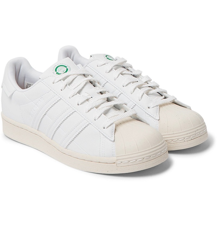 Photo: adidas Originals - Clean Classics Superstar Vegan Leather Sneakers - White