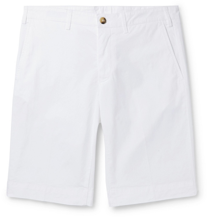 Photo: Canali - Stretch-Cotton Twill Shorts - White