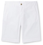 Canali - Stretch-Cotton Twill Shorts - White