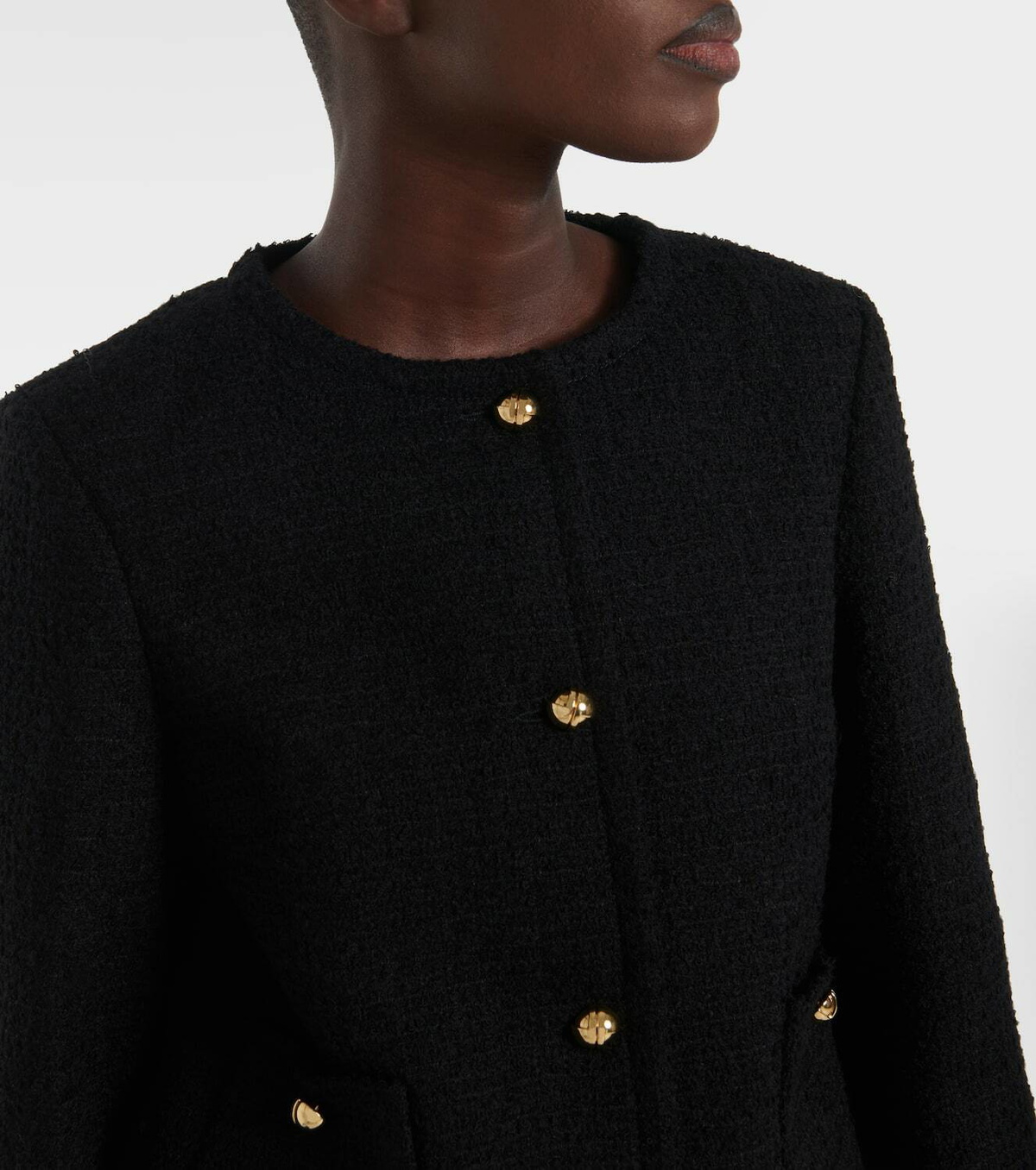 Patou Wool-blend tweed jacket